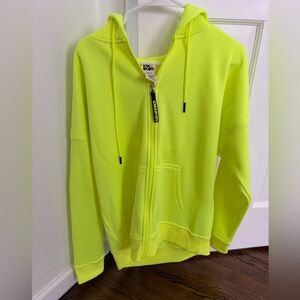 Neon Yellow Zip Up Hoodie